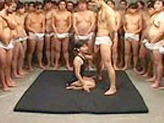 Jizz-covered babe after wild Nippon gangbang