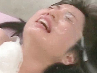 Japorn fuck whore drowns in bukkake facials
