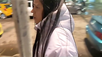 Little slut leaves with a fan that has just met